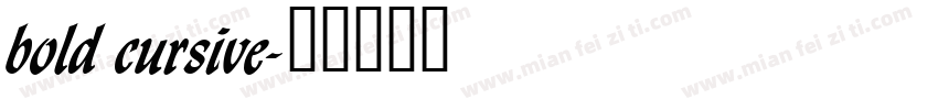 bold cursive字体转换